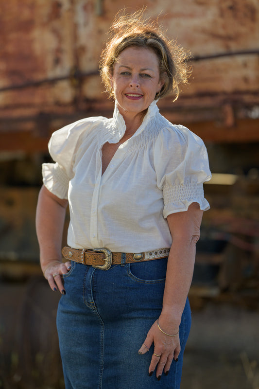 Rusty Rails Top - White