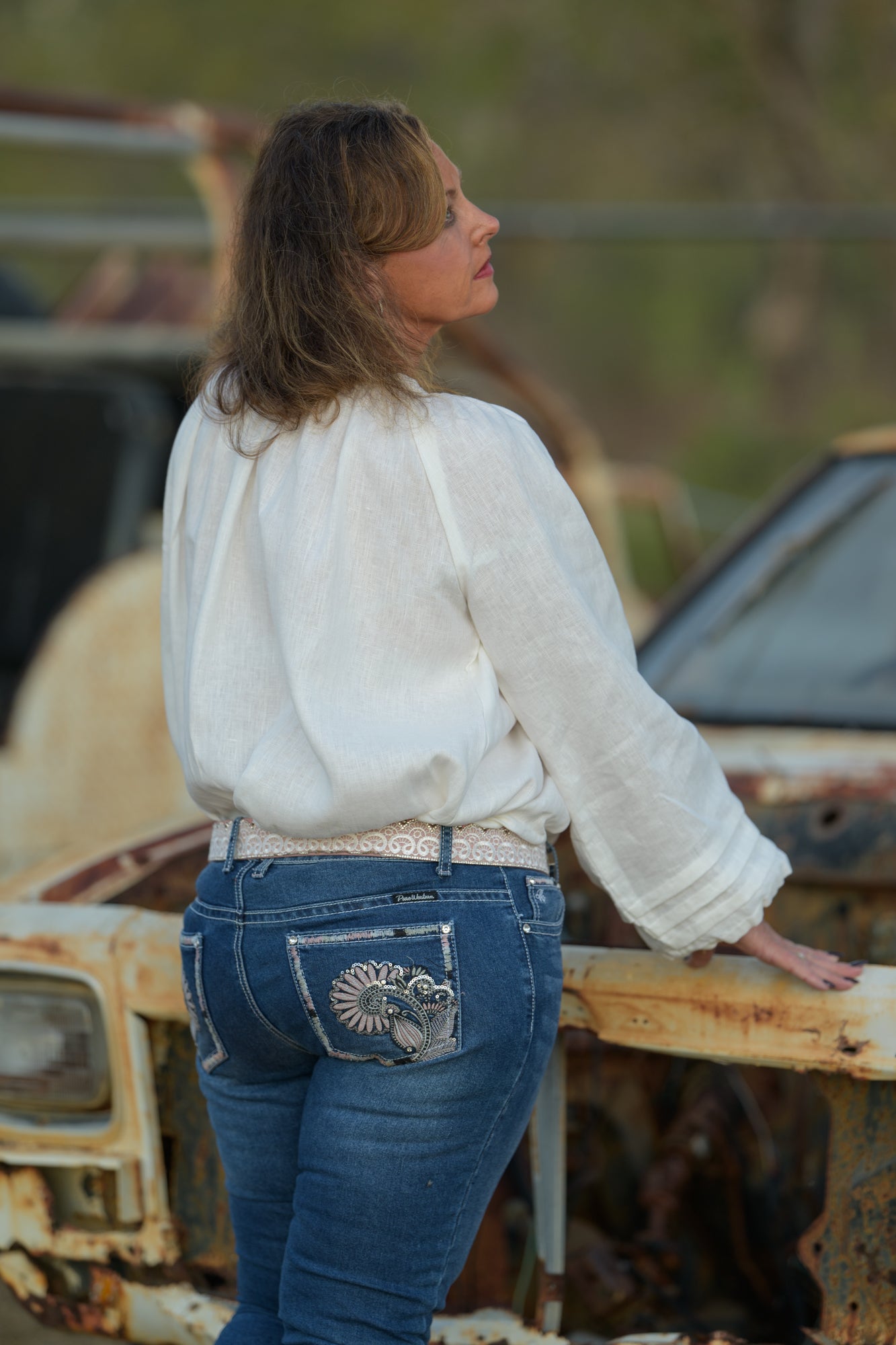 Windmill Smock Top Premium Linen - Cream