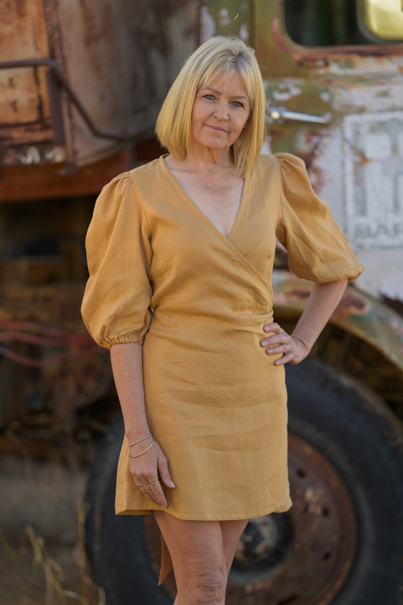 Drovers Dream Premium Linen Dress - Tan