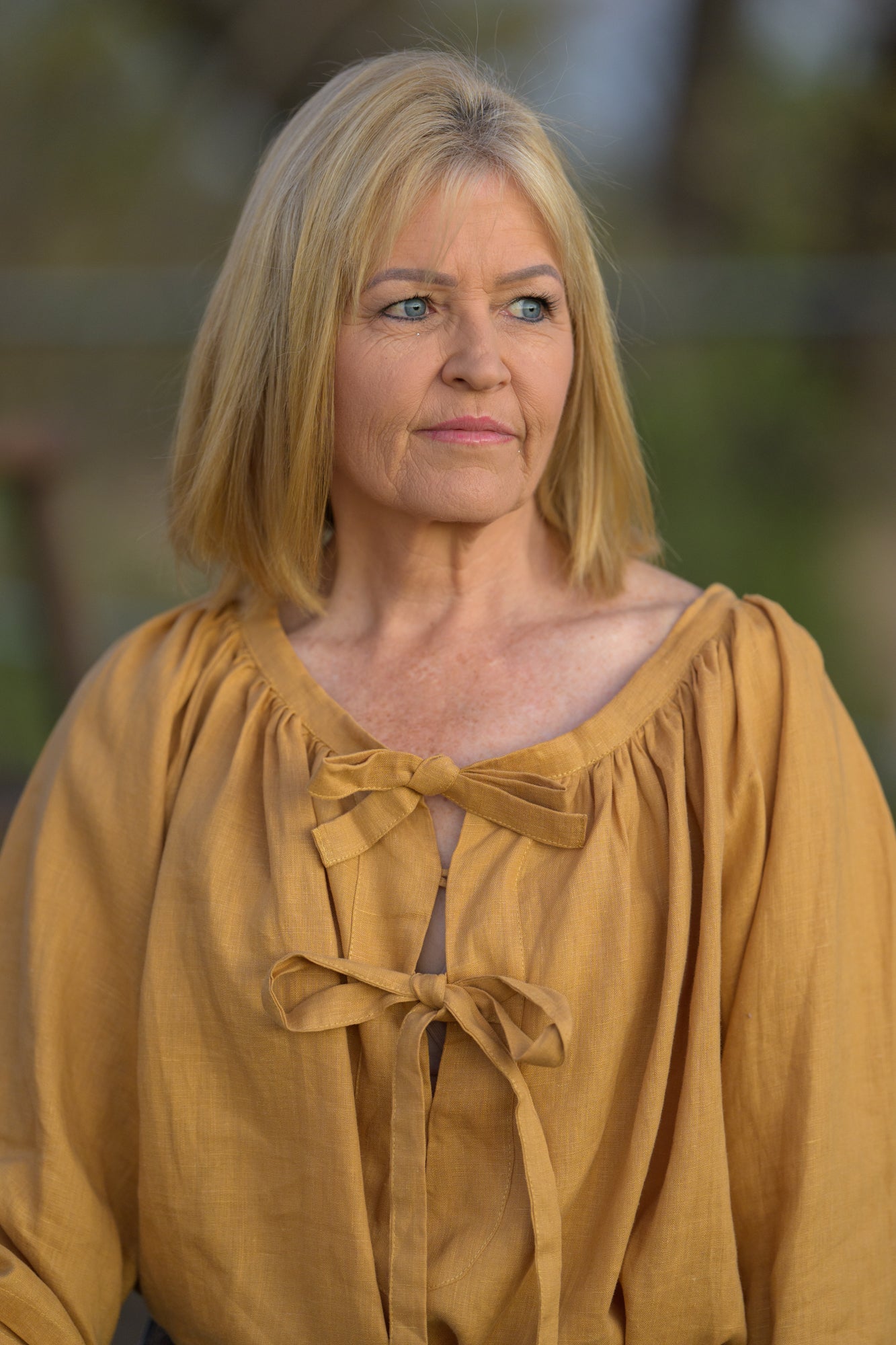 Windmill Smock Top Premium Linen - Tan