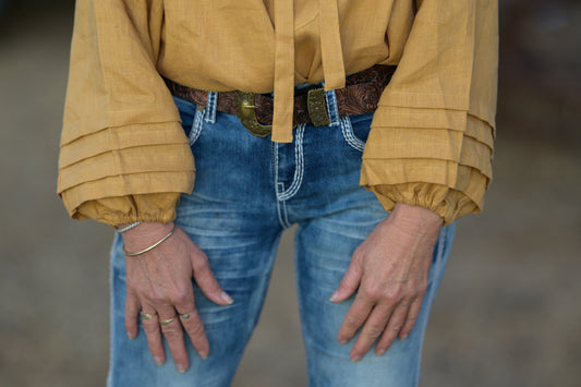 Windmill Smock Top Premium Linen - Tan