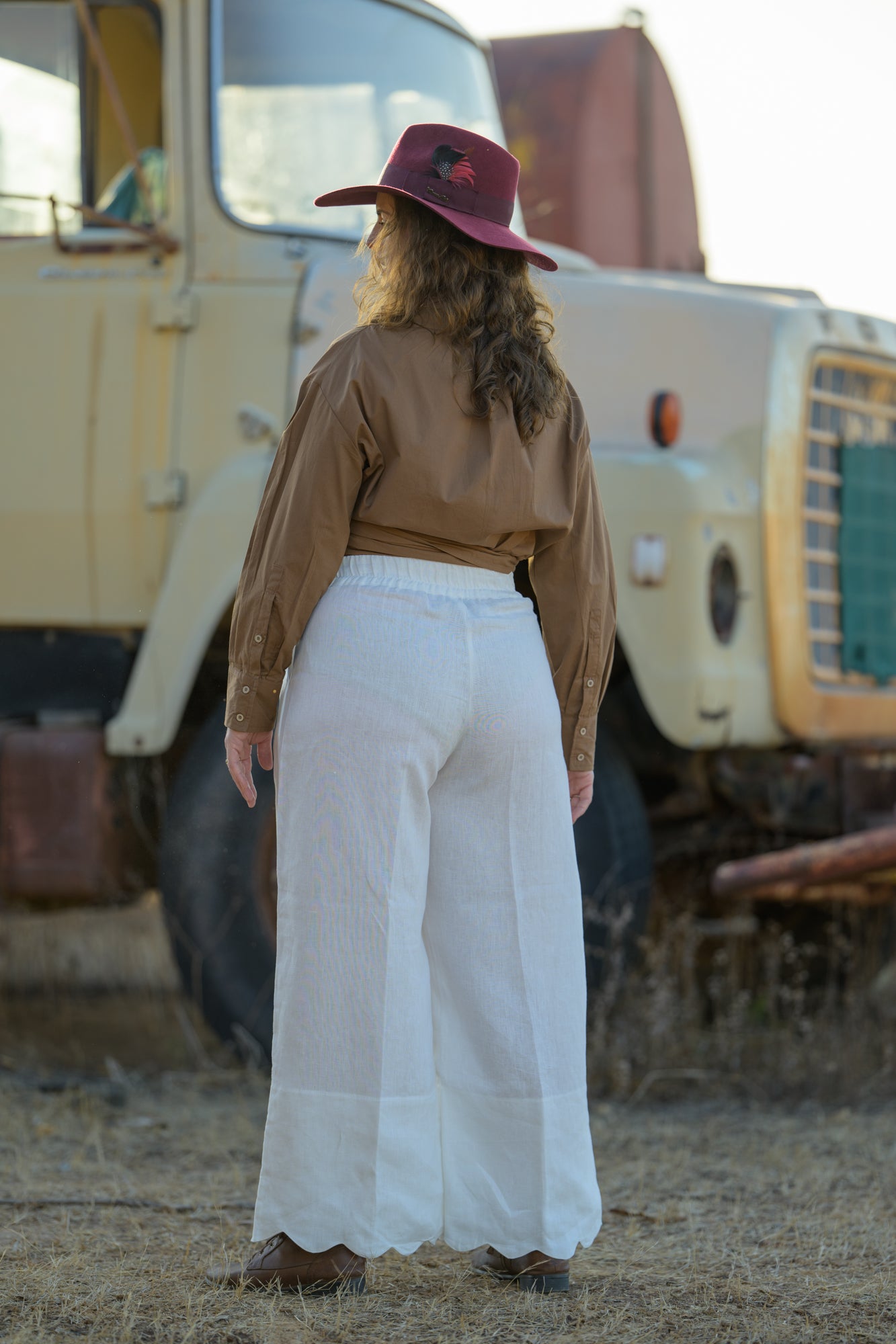 Barbed Whip Cotton Wrap Shirt - Espresso