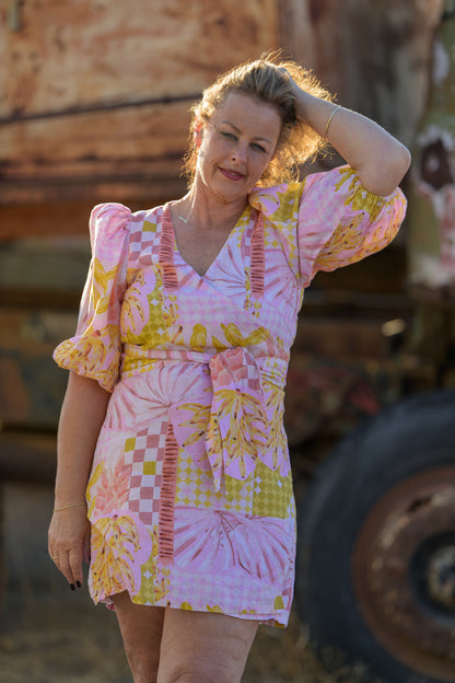 Drovers Dream Premium Linen Dress - Banana Fresh