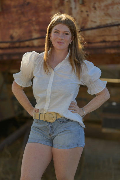 Rusty Rails Top - White