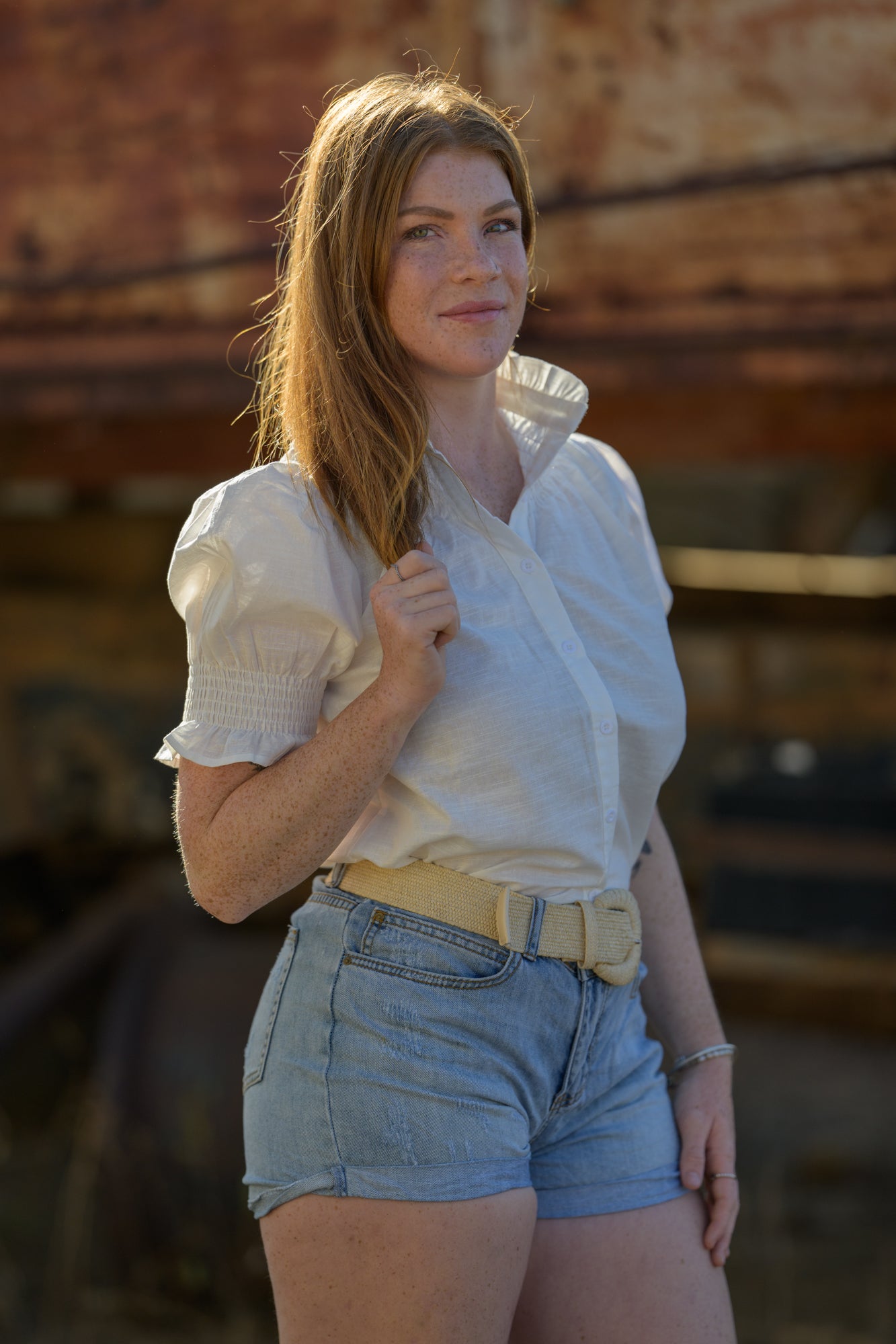 Rusty Rails Top - White