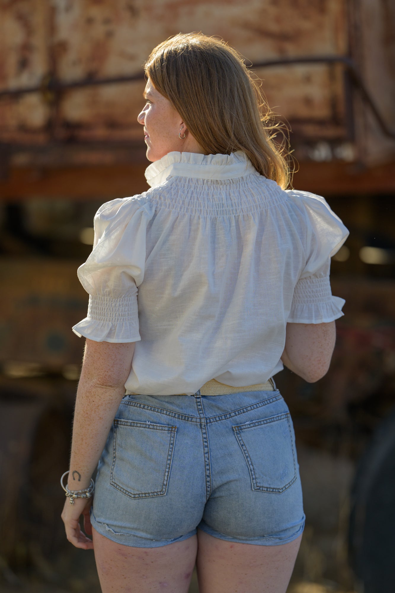 Rusty Rails Top - White