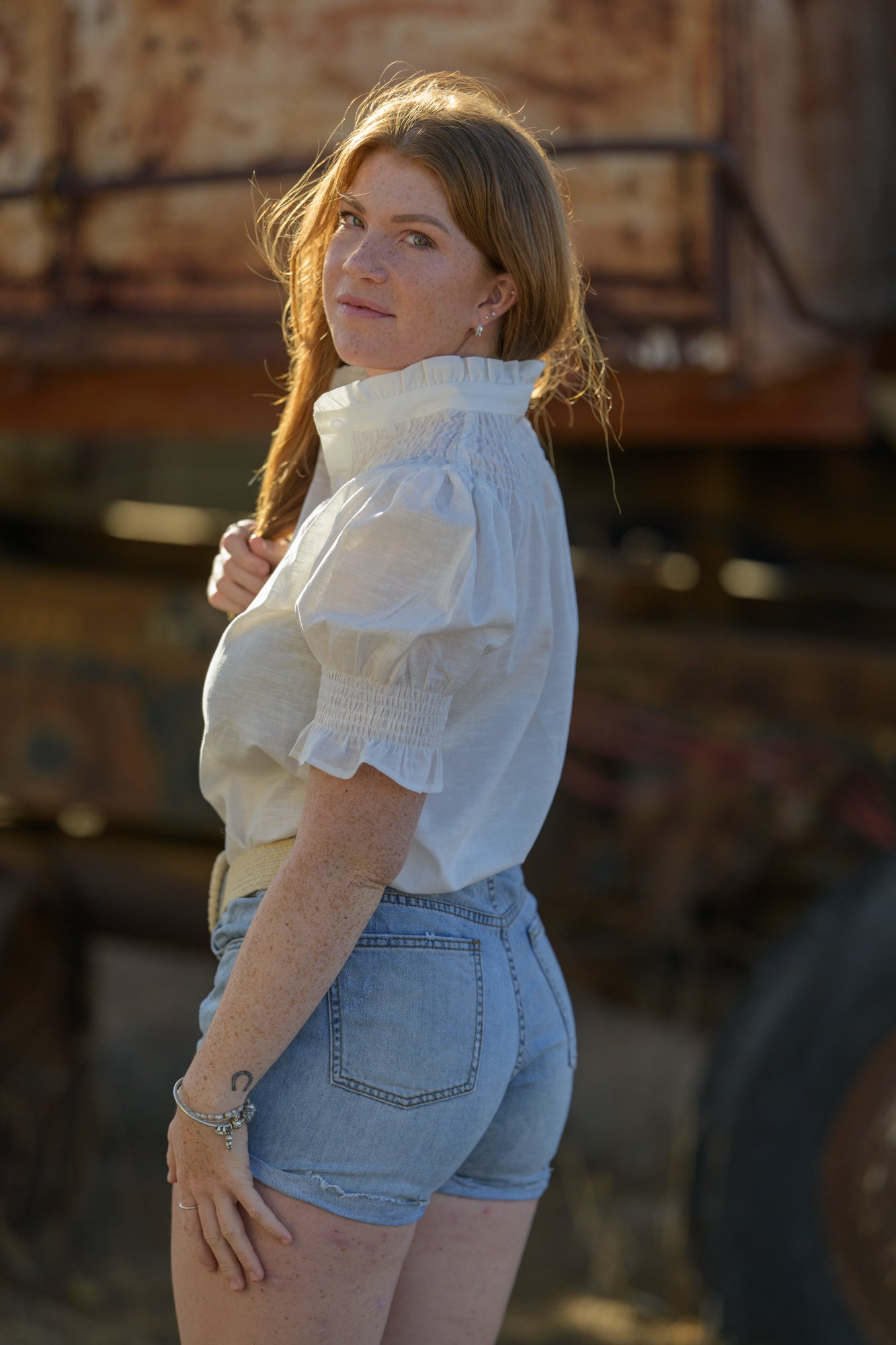 Rusty Rails Top - White