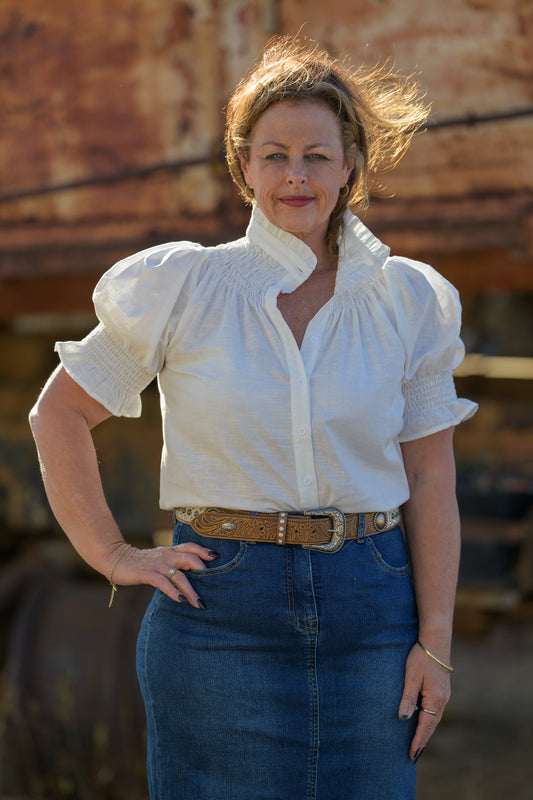 Rusty Rails Top - White