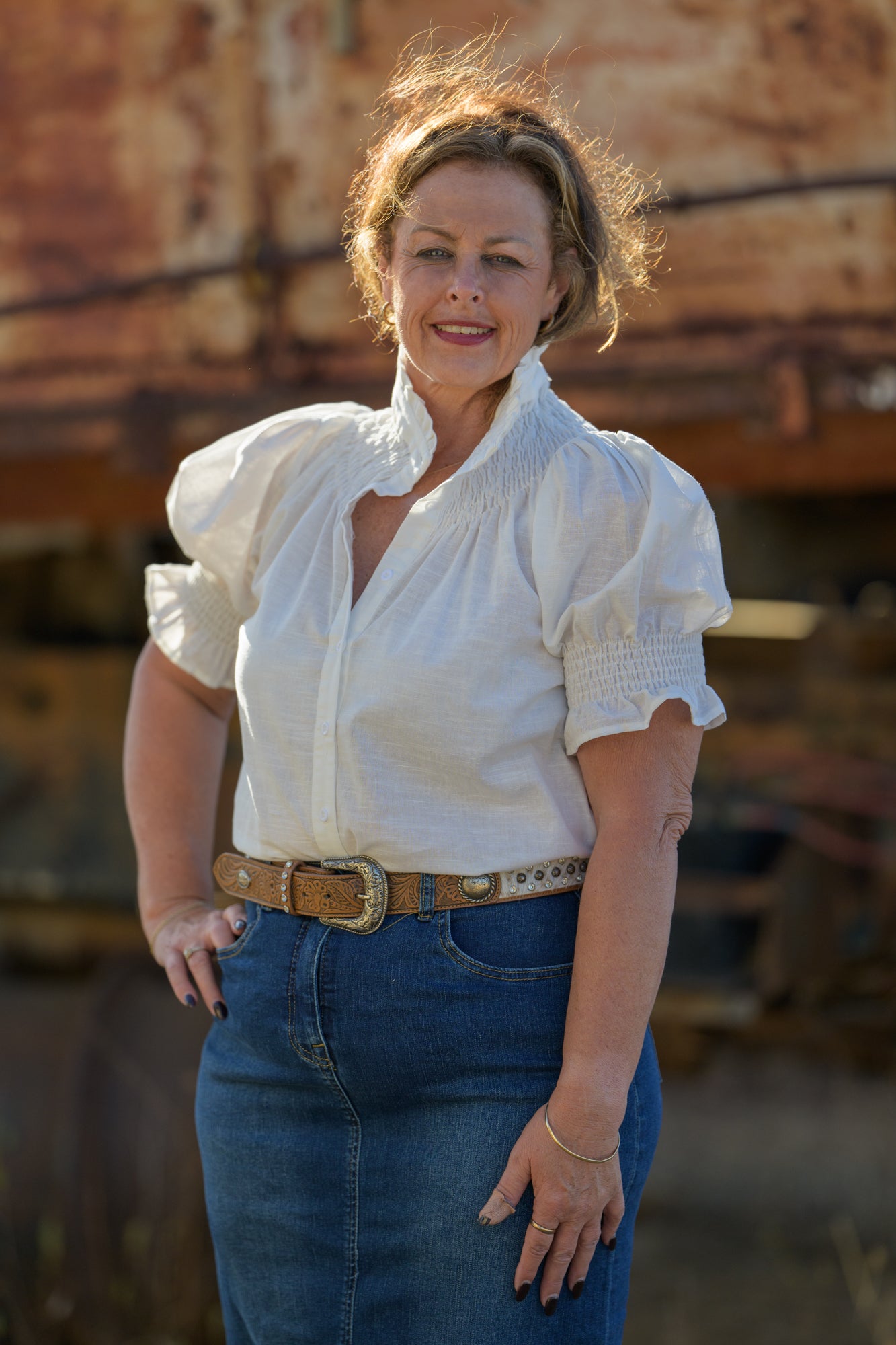 Rusty Rails Top - White