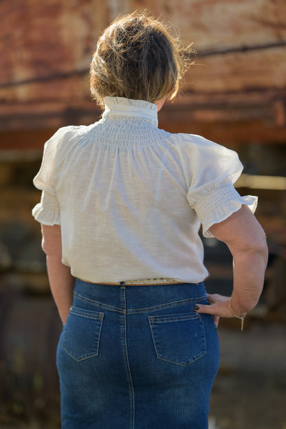 Rusty Rails Top - White