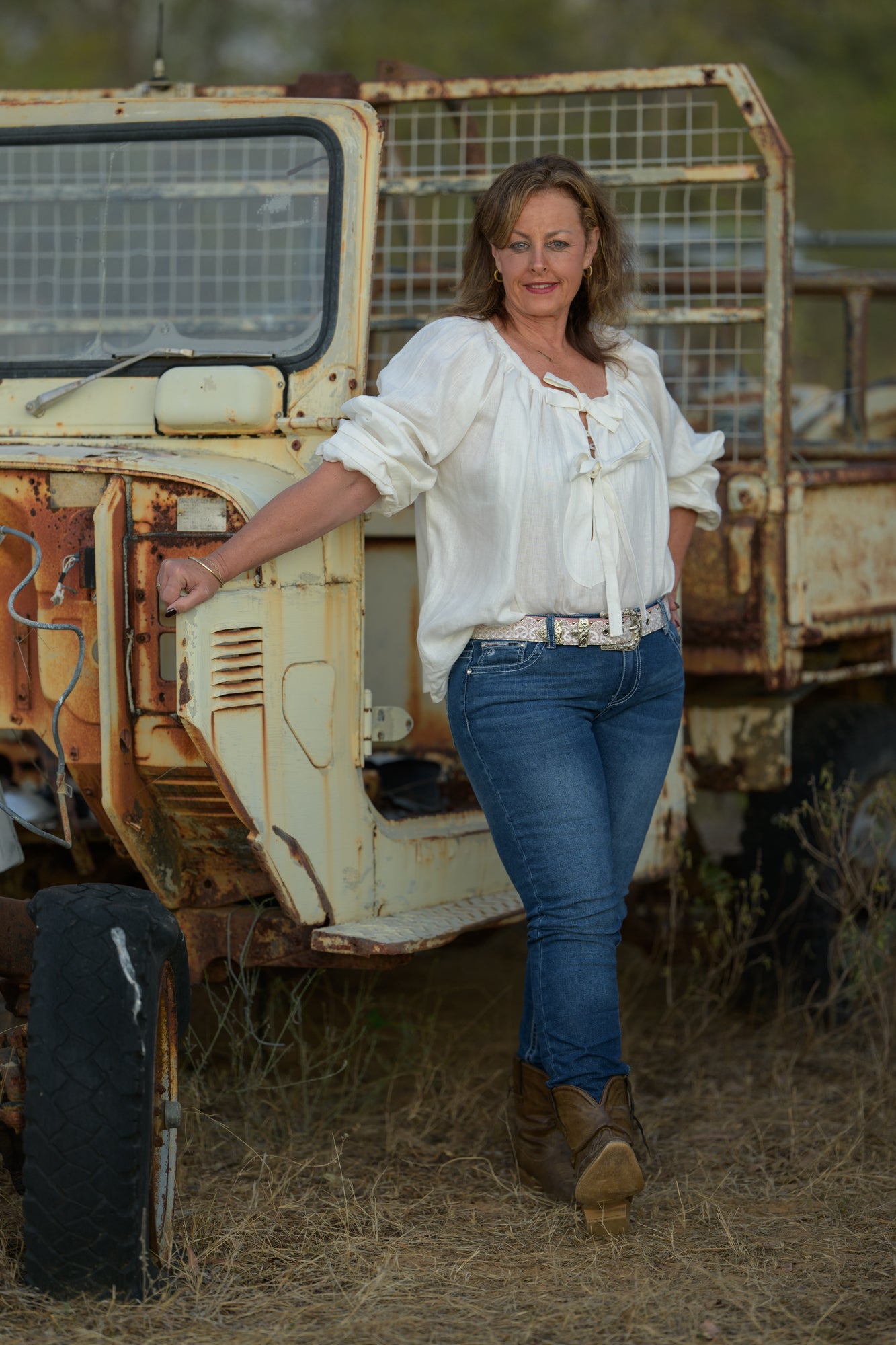 Windmill Smock Top Premium Linen - Cream