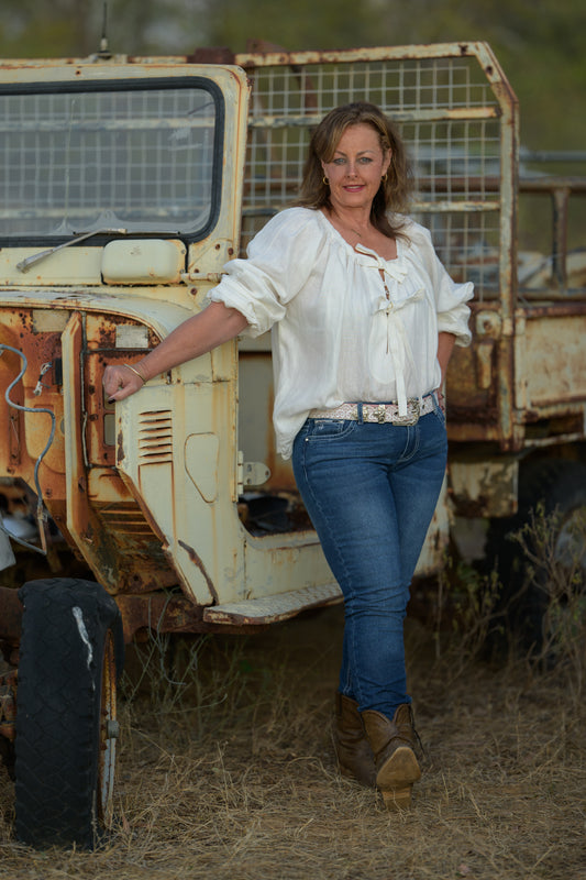 Windmill Smock Top Premium Linen - Cream