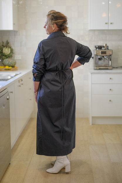 Emberline Premium Poplin Cotton Dress - Black