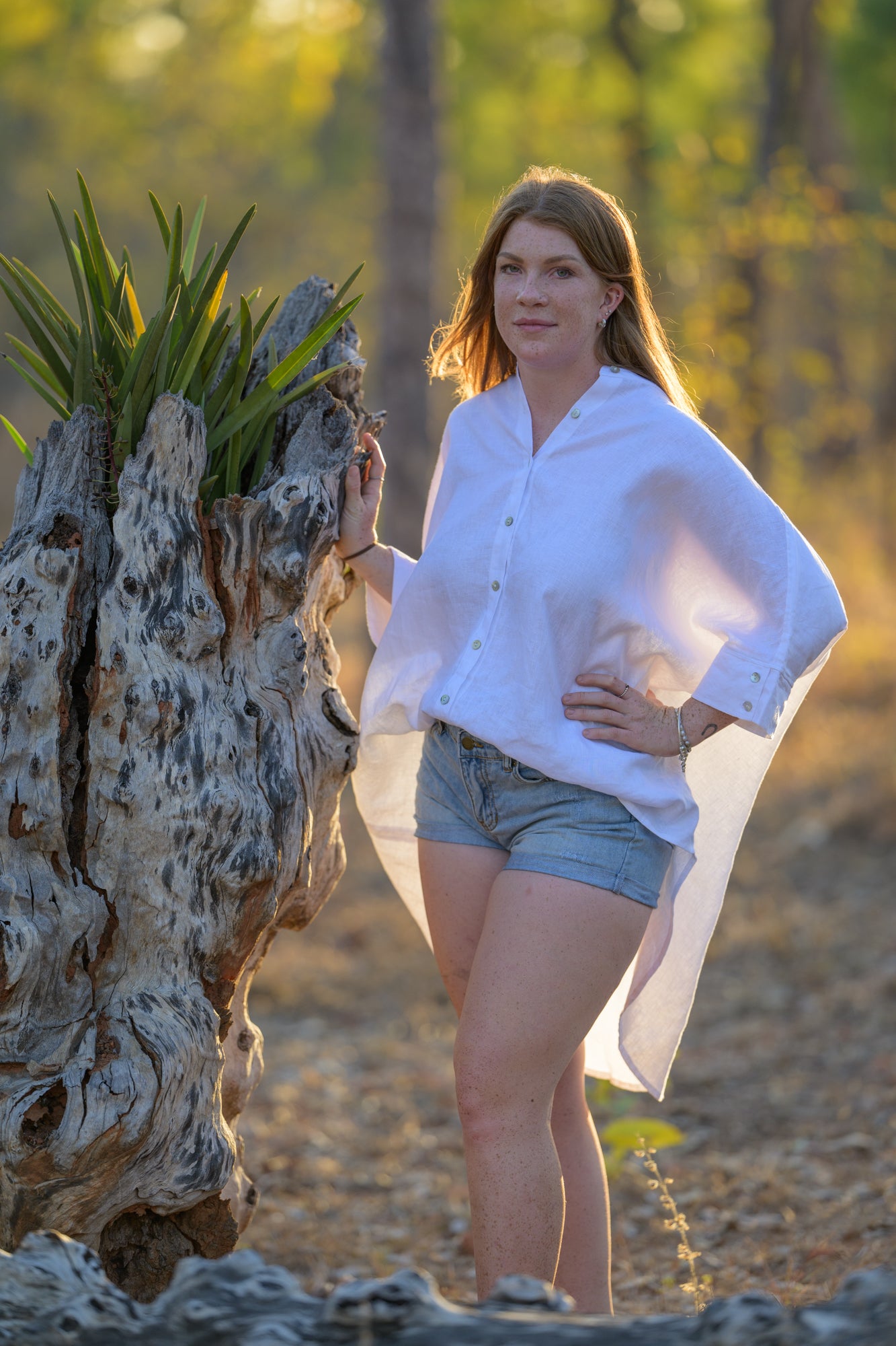 Galah Top Pure Linen - White