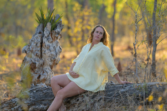 Galah Top Pure Linen - Butter