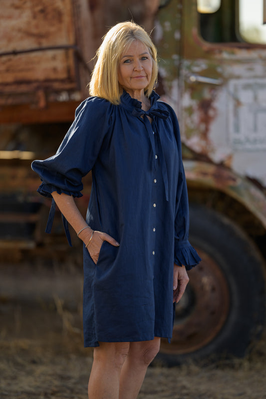 Starfall Premium Linen Dress